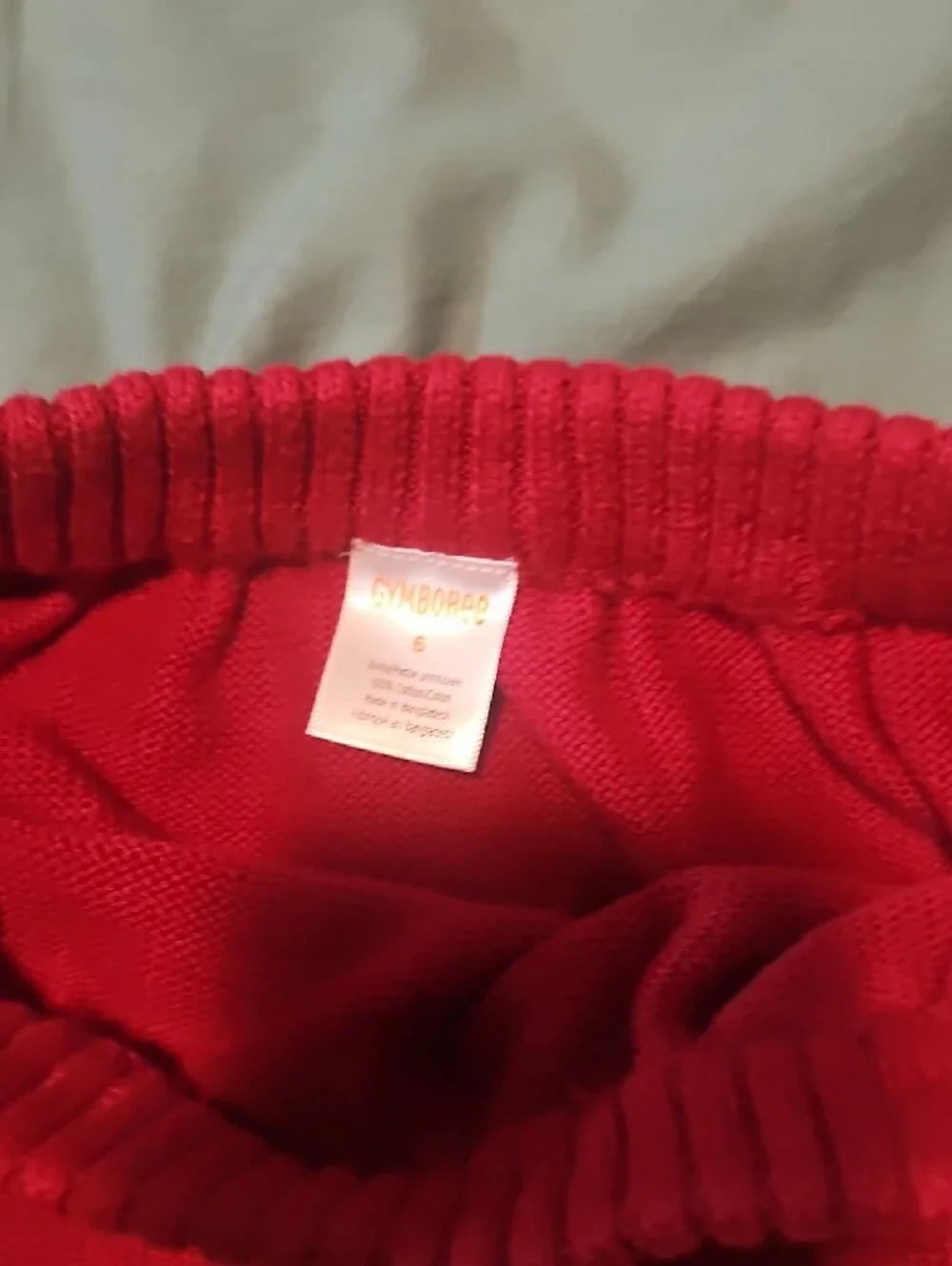 Gymboree Girls Red Knit Gingerbread Hooded Skirt Set - Size 6
